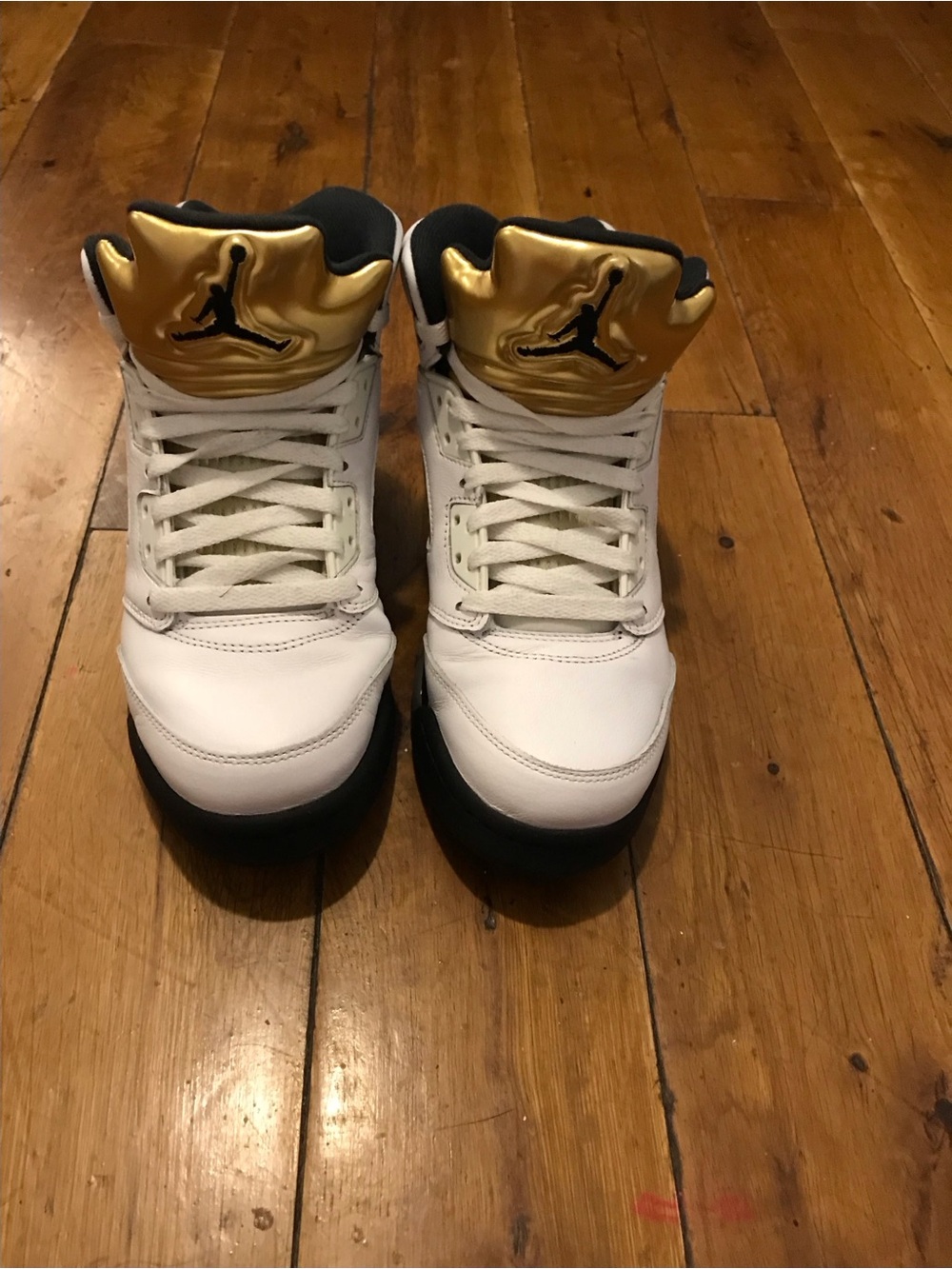 Air Jordan 5 Retro White Gold Black